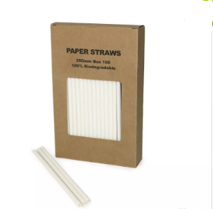 100-Pack Black Paper Straws – Eco-Friendly & Biodegradable