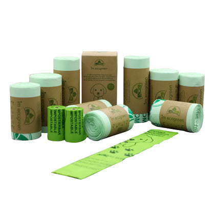 Biodegradable Cornstarch Waste Bags  – 50-Pack Eco-Friendly Pet & Garbage Bags 6L - 10L