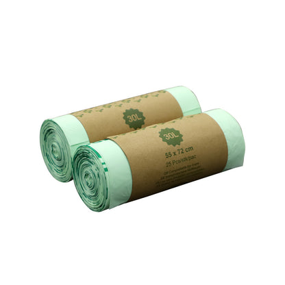Biodegradable Cornstarch Waste Bags  – 50-Pack Eco-Friendly Pet & Garbage Bags 6L - 10L