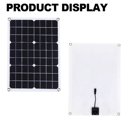 1000W Portable Solar Panel Kit for Home Gardening & Camping – 2×500W Panels with 100A Charge Controller & USB