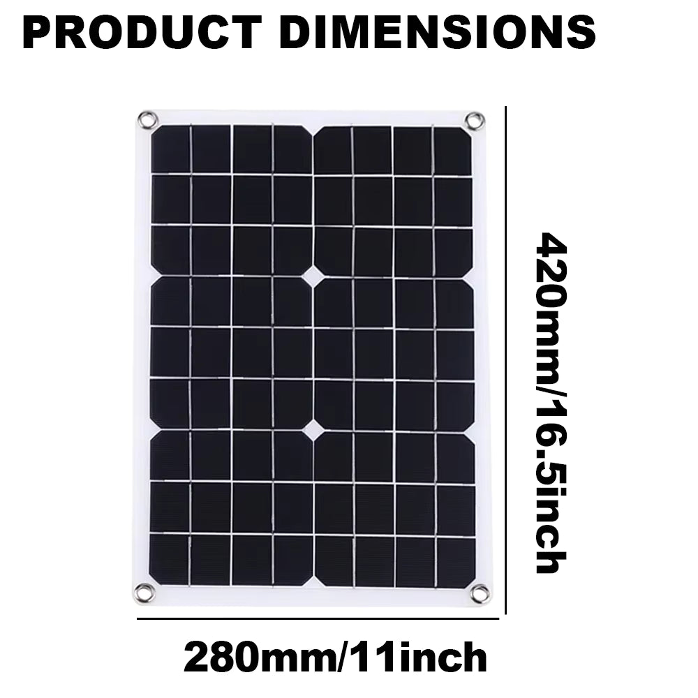 1000W Portable Solar Panel Kit for Home Gardening & Camping – 2×500W Panels with 100A Charge Controller & USB
