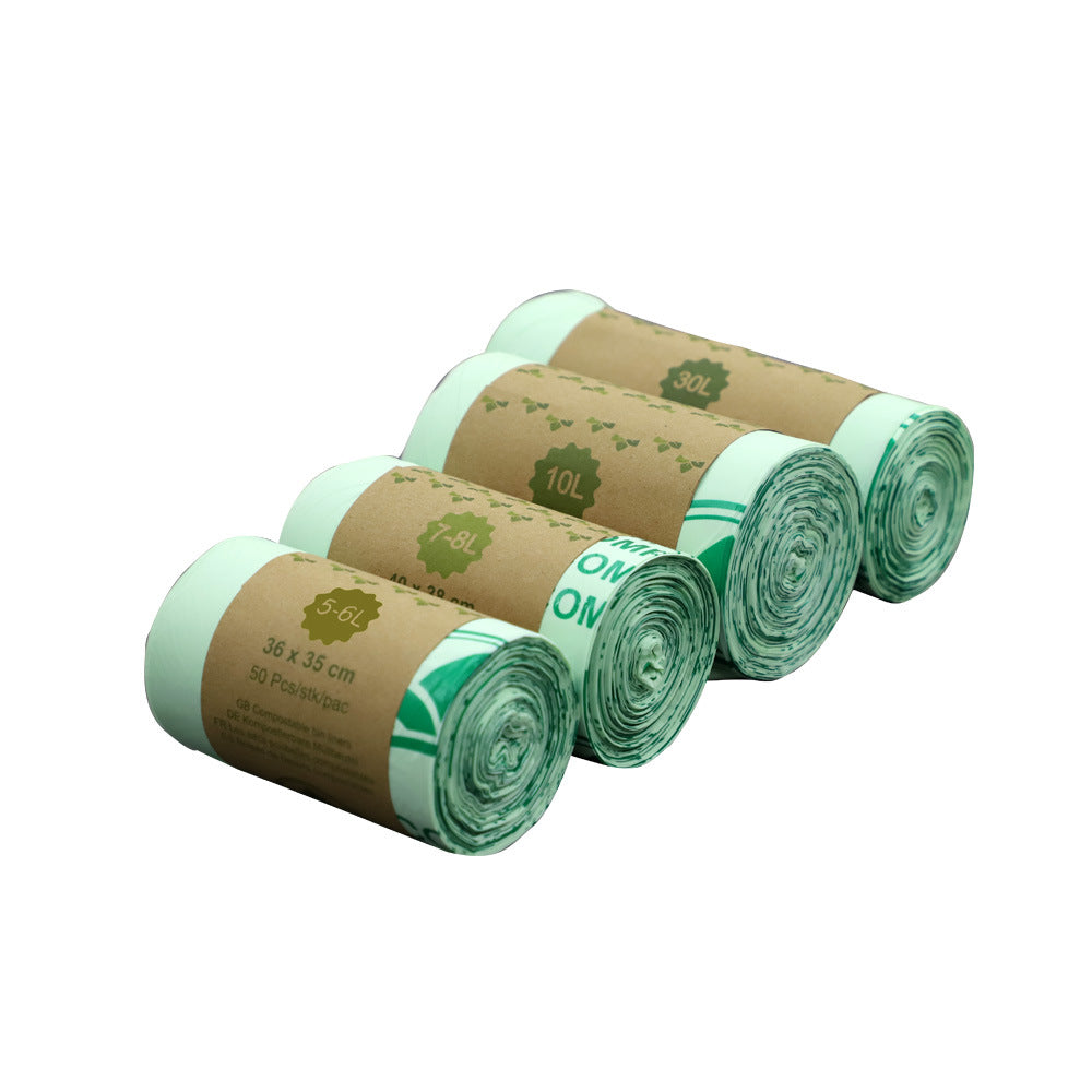 Biodegradable Cornstarch Waste Bags  – 50-Pack Eco-Friendly Pet & Garbage Bags 6L - 10L