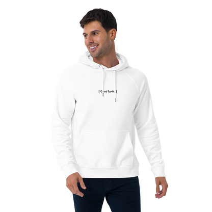 GOOD EARTH  Embroidered Organic Cotton Eco-Friendly Hoodie – Recycled Materials, Brushed Lining & Unisex Fit